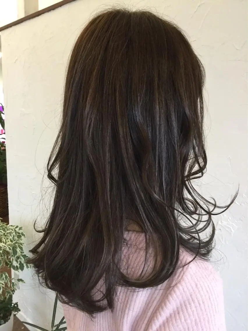 セミロング カラー ヘアアレンジ Add9 久保田 陽代のヘアスタイル