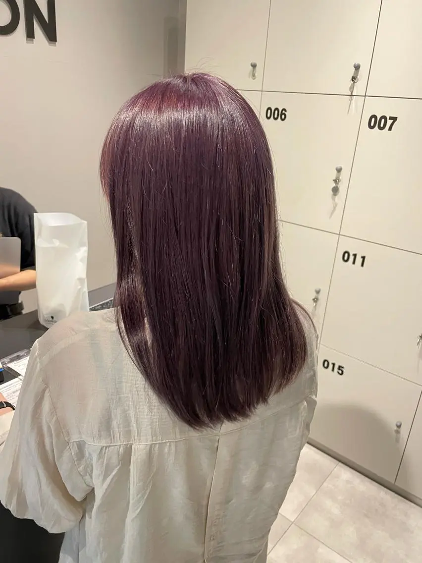 セミロング ヘアカラー トリートメント レイヤー×髪質改善 ×透明感/杉田 圭のヘアスタイル