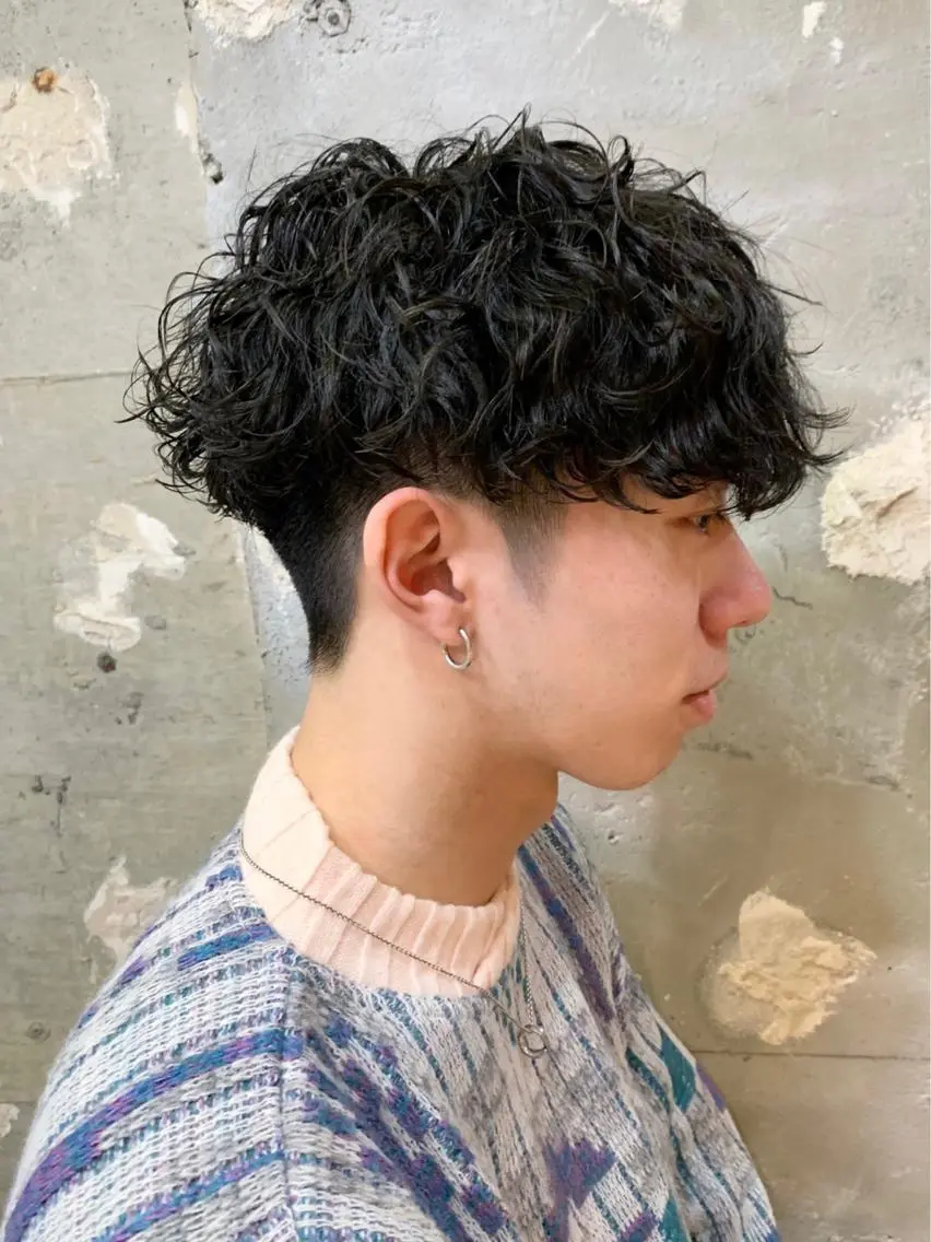 ショート パーマ メンズ メンズパーマ 波巻きパーマ tension 【テンション】のヘアスタイル