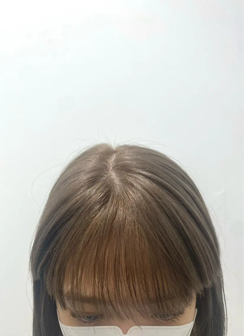 ミディアム カラー ベージュカラー ミルクティーベージュ outaのヘアスタイル