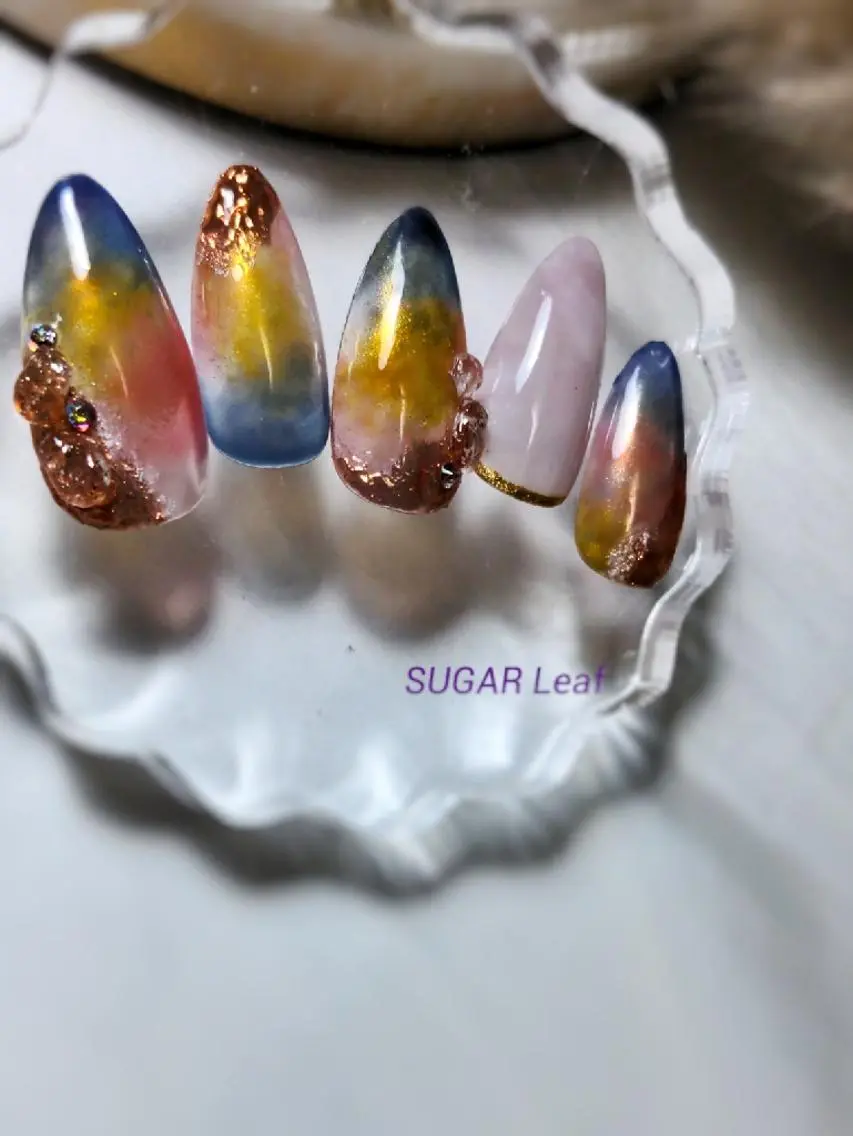 ネイル アートネイル ハンドネイル SUGAR Leafのネイルデザイン