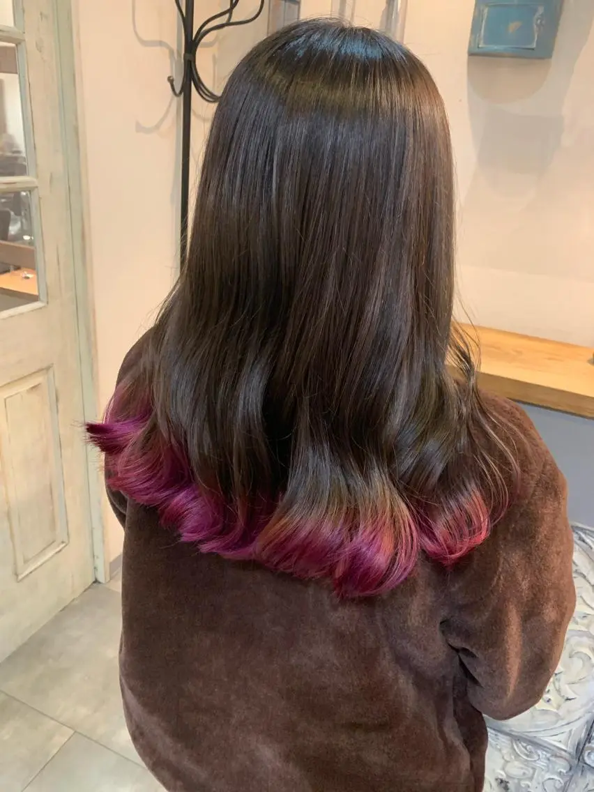 ロング カラー ピンクカラー ヘアカラー Topstylist HARUのヘアスタイル