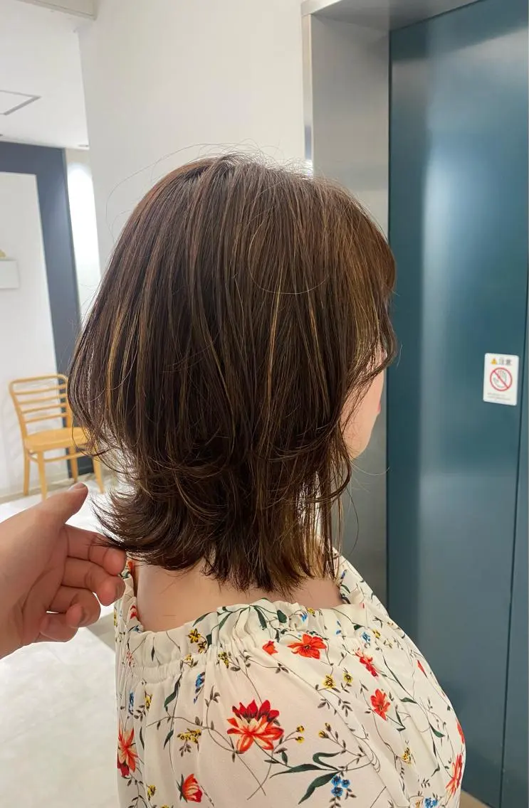 ミディアム ボブレイヤー ボブ レイヤーカット 🌈メンズトレンド支 持率No.1/蓮🌈のヘアスタイル