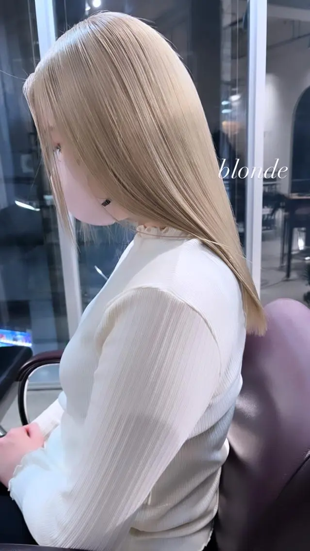 ロング カラー ブリーチ カット ヘアカラー トリートメント ヘアセット 💜ハイトーン💛 マジカルかいちゃんのヘアスタイル
