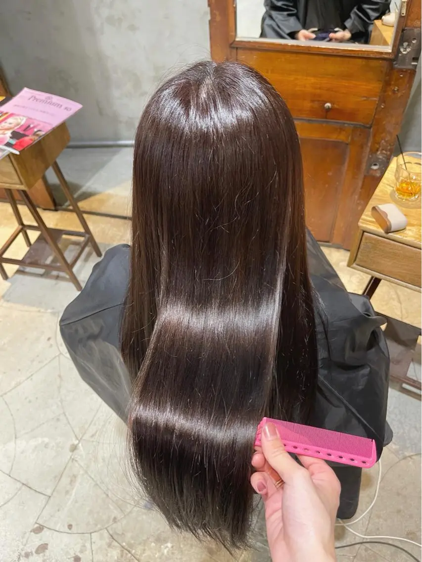 セミロング カラー ヘアアレンジ ヘアカラー トリートメント ヘアセット TOKI /透明感/原宿のヘアスタイル