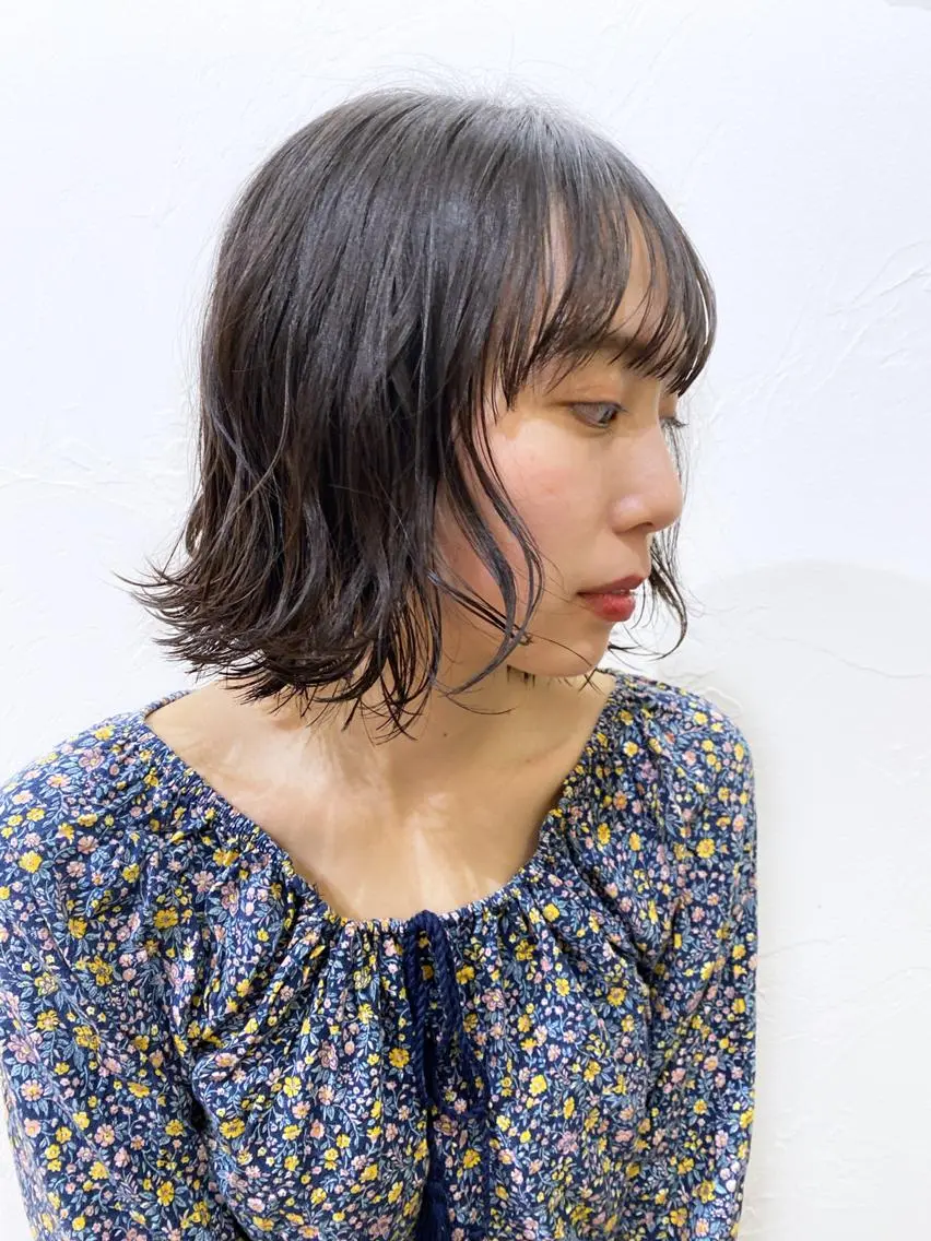 ミディアム カラー カット ヘアカラー トリートメント メグ🫧 ケアスタイリスト✨のヘアスタイル