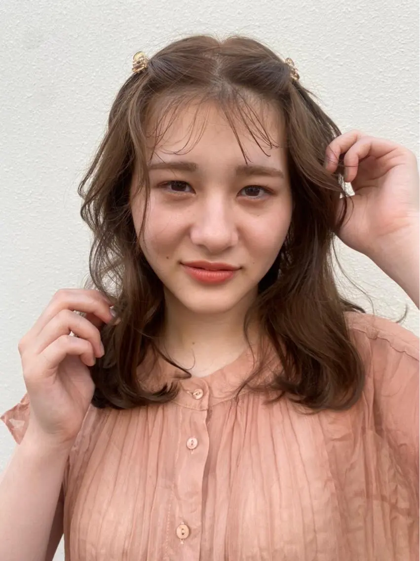 ミディアム カット ヘアカラー トリートメント yuu/髪質改善 カラー🌛のヘアスタイル