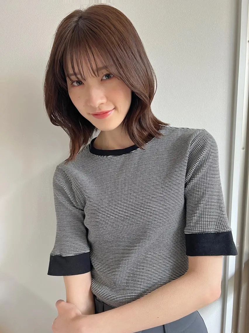 ショート ボブ くびれヘア 菅原リキヤ くびれレイヤーヘアのヘアスタイル