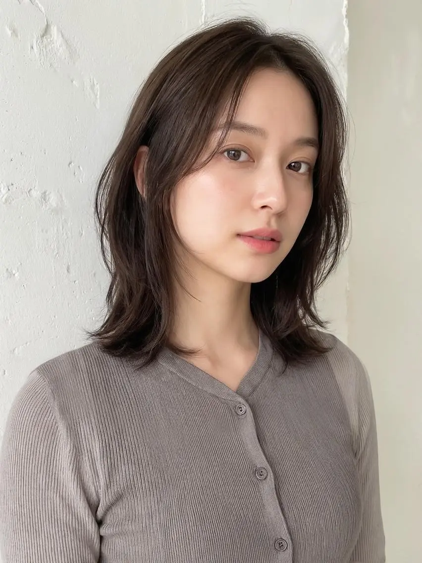 ミディアム カット kuschel ホリグチのヘアスタイル