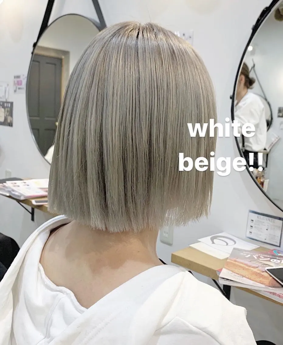 ミディアム カラー ヘアカラー トリートメント ハイトーンカラー♡ yuのヘアスタイル