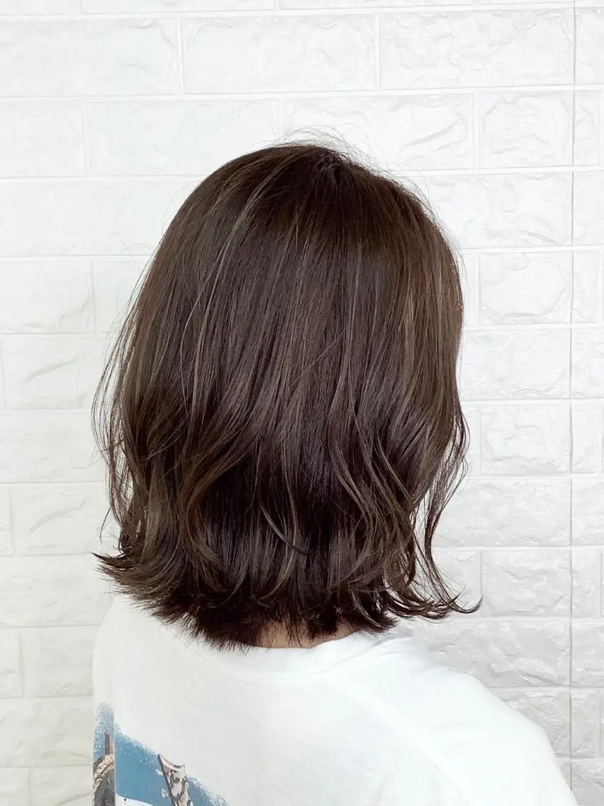 ミディアム カラー カット ヘアカラー 髪質改善縮毛矯正 美容師✂️山崎竜二のヘアスタイル