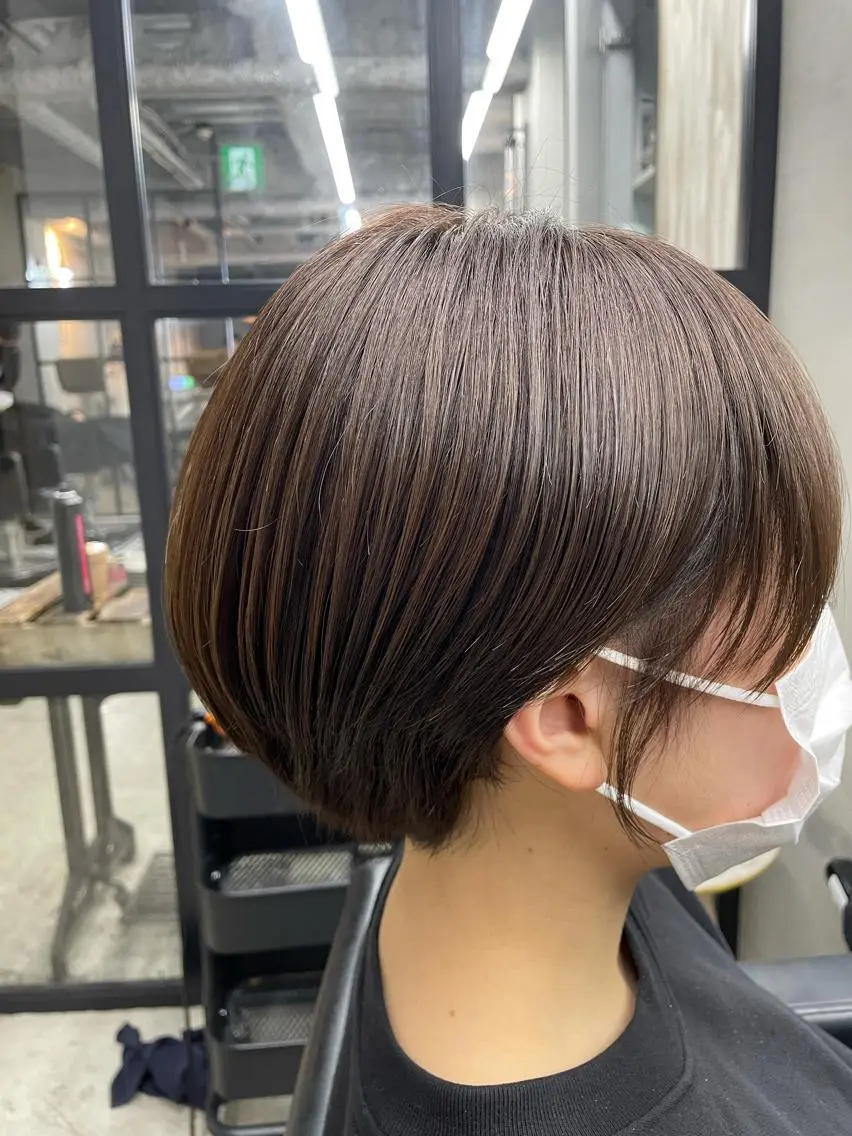 ショート カット トリートメント ヘアセット 新宿/韓国ヘア/ 髪質改善ストレートのヘアスタイル
