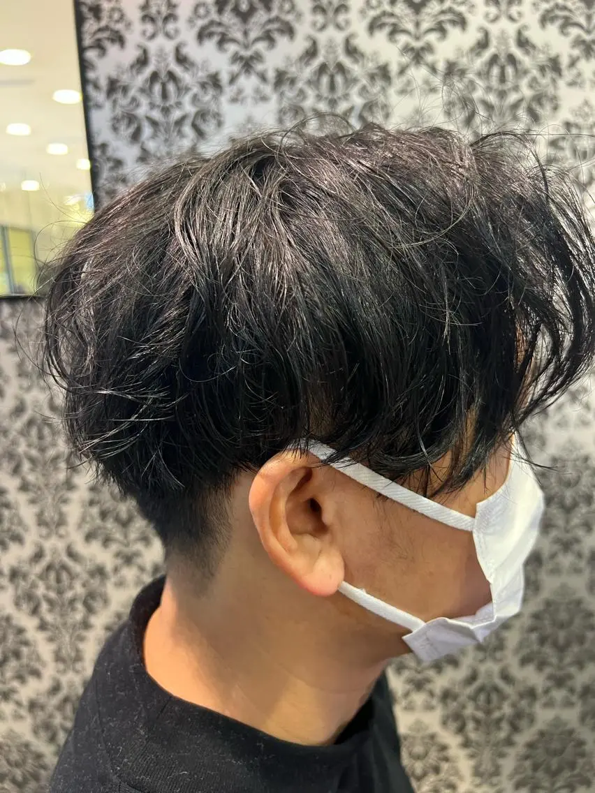 メンズ センターパート カット ヘアセット 古山 侑東 /シャドウパーマのヘアスタイル