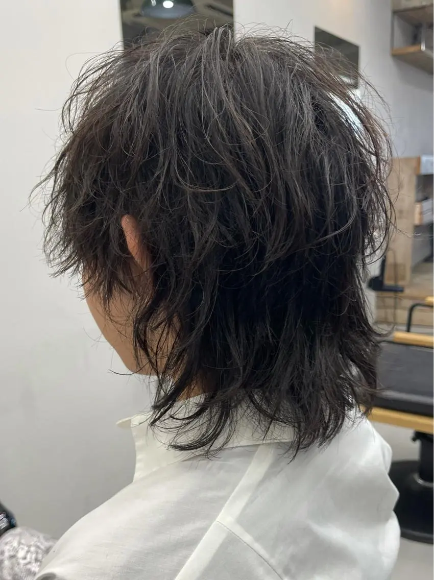 ショート パーマ メンズ カット パーマ 森本裕/オーナー/ ハイトーン/パーマのヘアスタイル