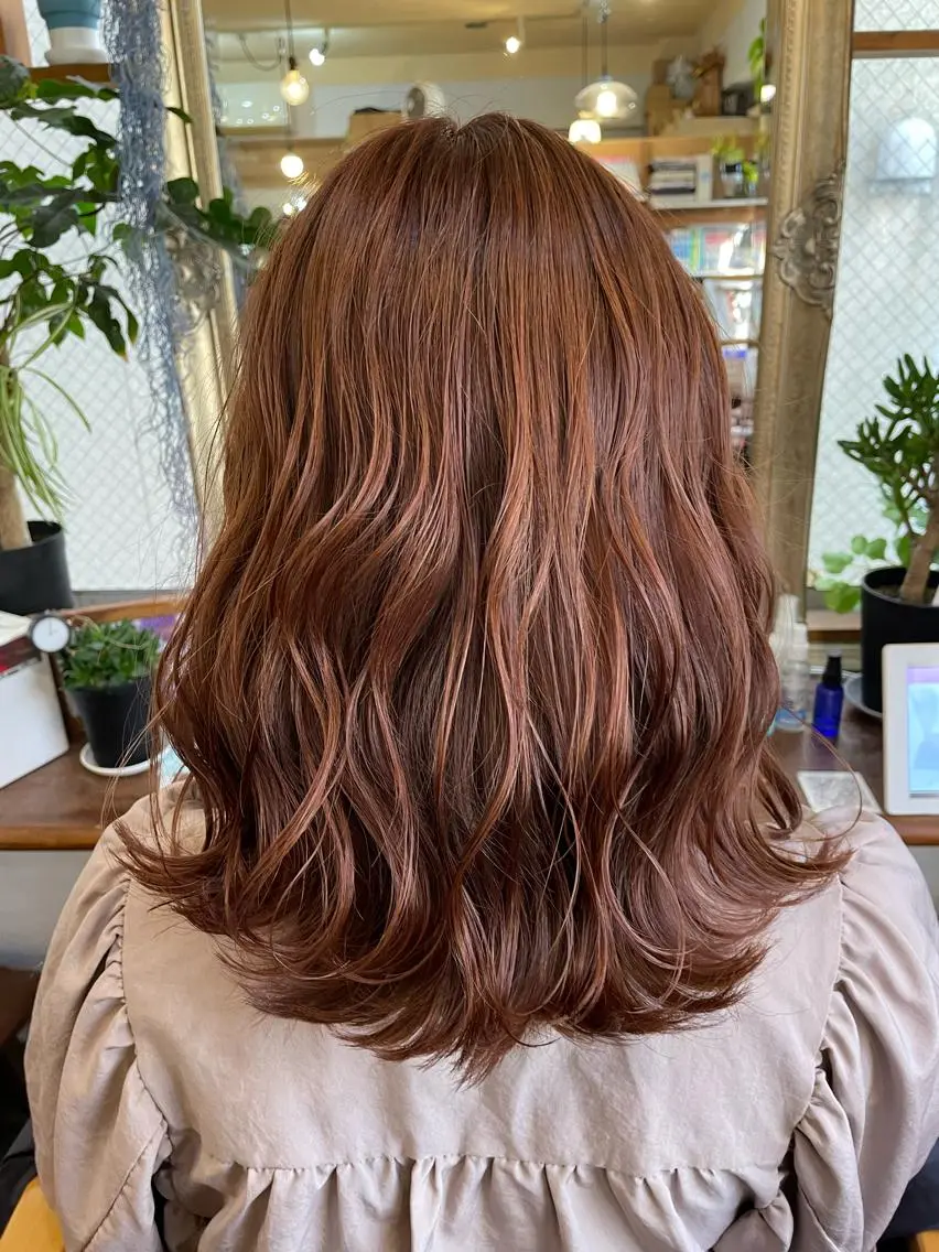 ミディアム パーマ  大貫 茉央のヘアスタイル