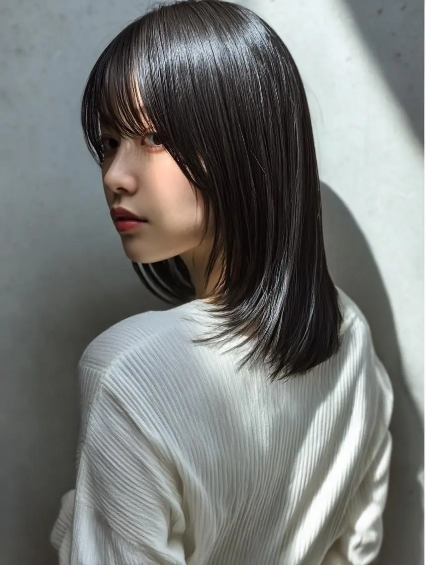 ミディアム 縮毛矯正 トリートメント TELAHAIR 髪質改善特化型サロンのヘアスタイル