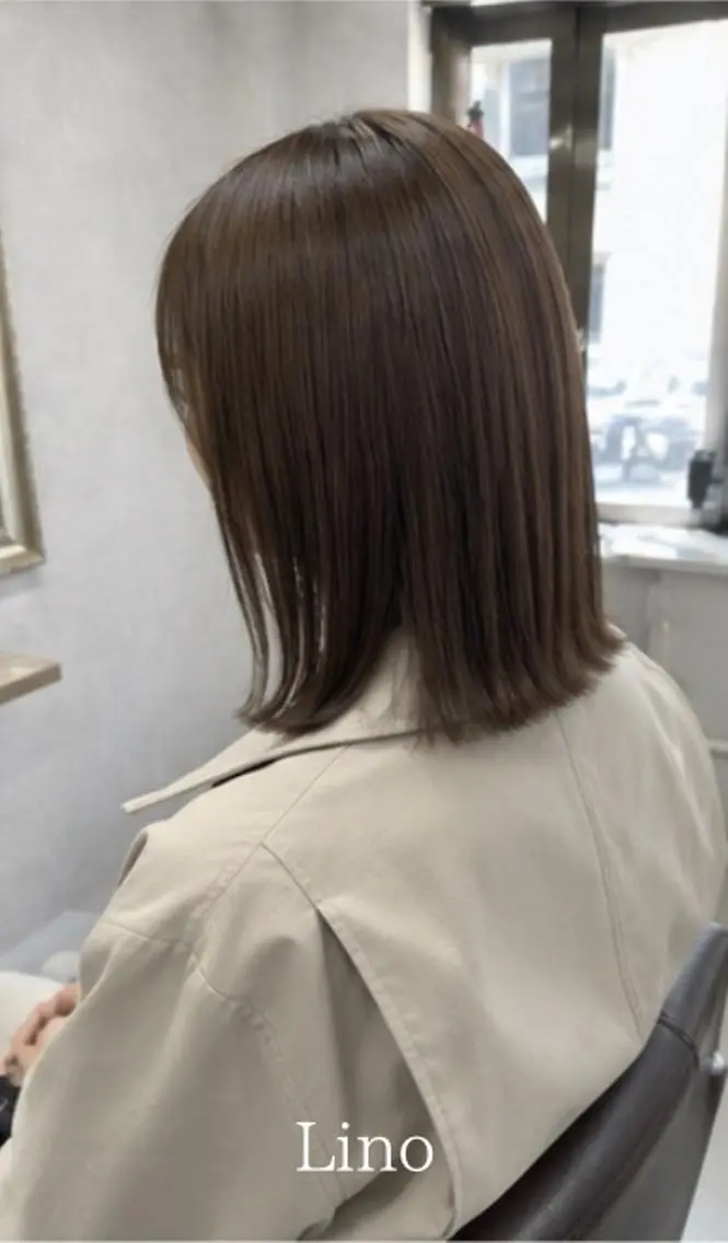ミディアム Lien 髪質改善ストレートのヘアスタイル