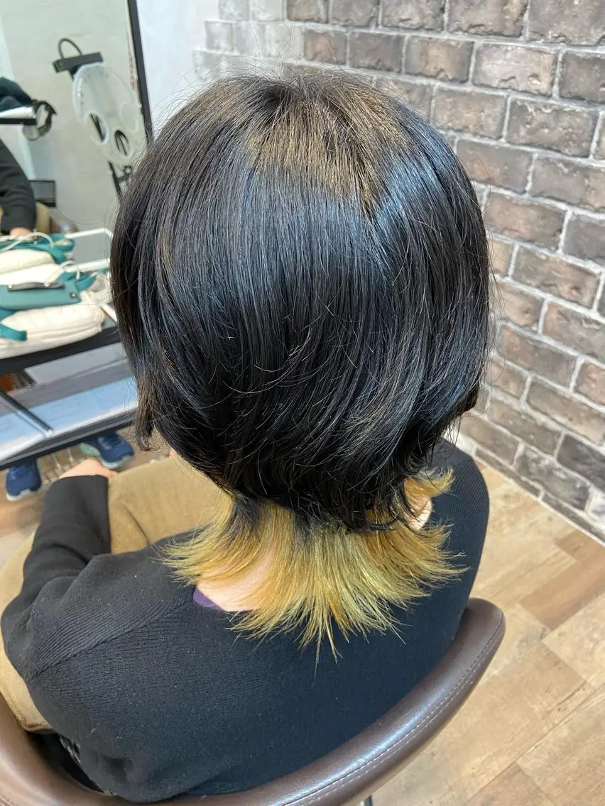 ミディアム カラー ヘアカラー トリートメント 渡辺 ゆみのヘアスタイル