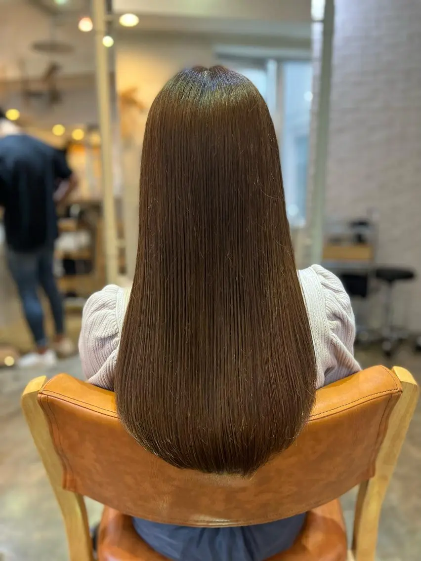 ロング カラー 縮毛矯正&髪質改善 ⭐️OGUのヘアスタイル