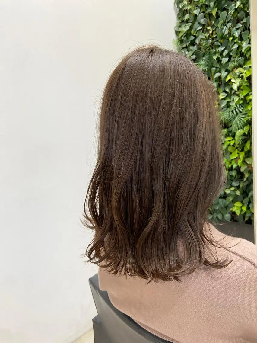 セミロング カット ヘアカラー 髪質改善/森ノ宮/ 美容室/店長杉山慶尚のヘアスタイル