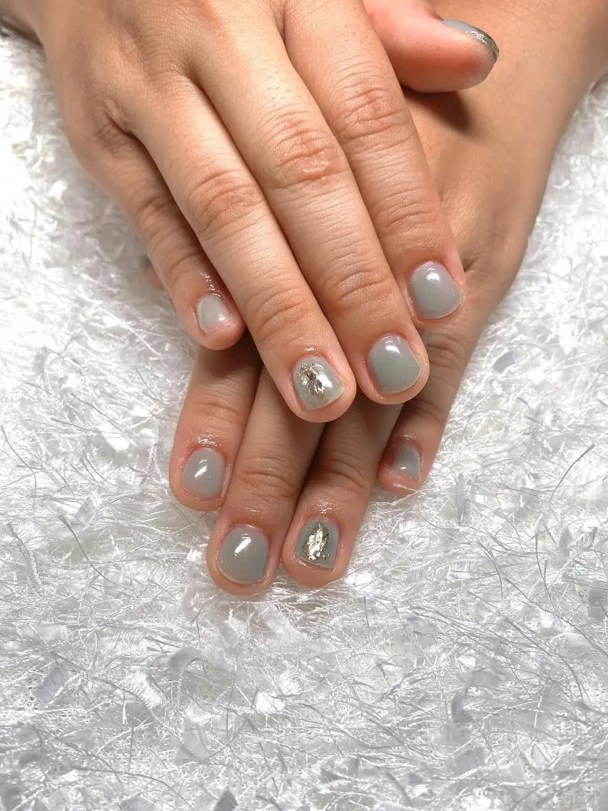 ネイル オーロラネイル 長さ出し フレンチネイル ジェルネイル グラデーション ハンドネイル Nail&eye Belire 新宿のネイルデザイン