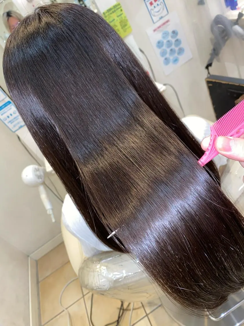 ロング 縮毛矯正 カット ヘアカラー ダメージレス 桧山店長のヘアスタイル