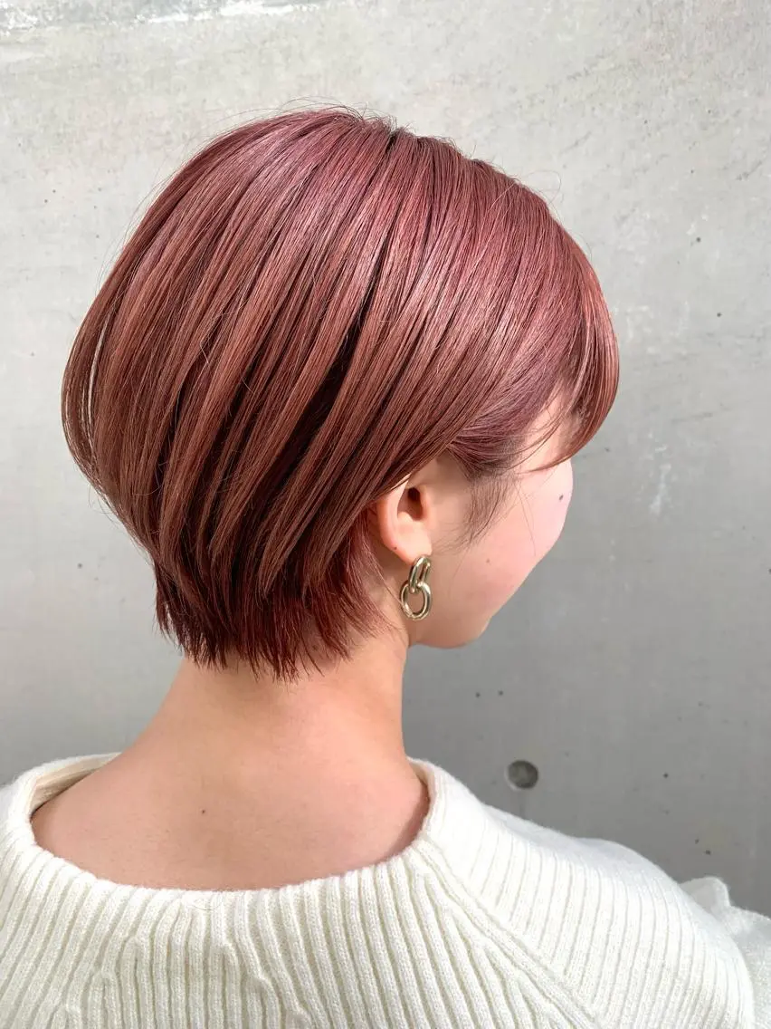 ショート カラー 丸みショート ショートヘア 寺尾 綾乃のヘアスタイル