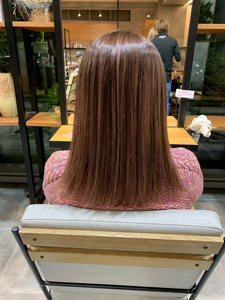 ミディアム カラー ヘアカラー トリートメント 天野 開のヘアスタイル