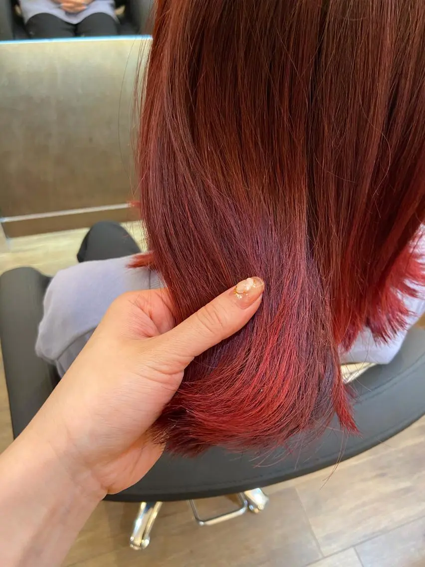 セミロング カラー カット ヘアカラー 透明感韓国ヘア♡ みつきのヘアスタイル