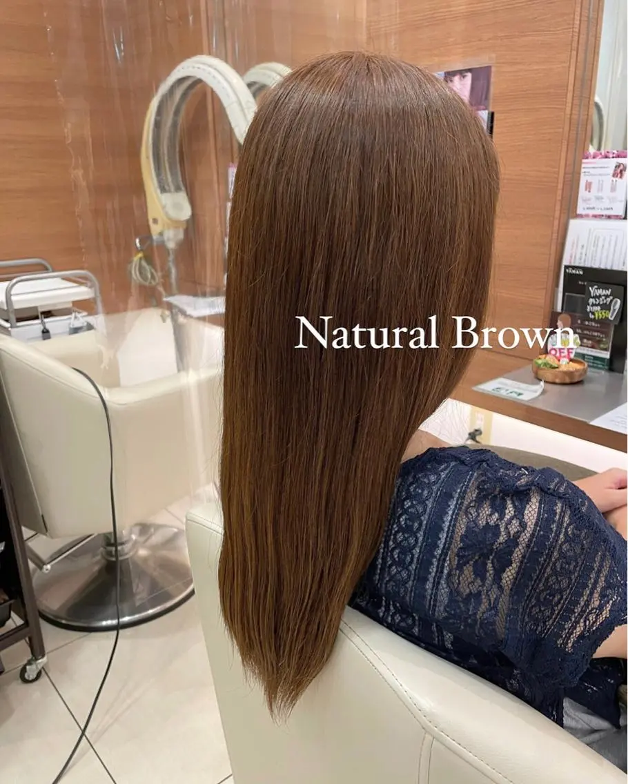 ロング カラー ブラウンカラー ナチュラルブラウン たつみ ひかる🧸のヘアスタイル