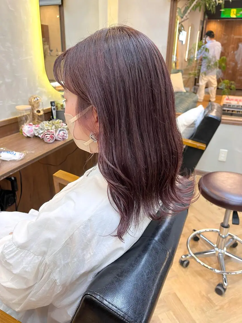 セミロング ena/ブリーチなし 透明感・レイヤー🎀のヘアスタイル