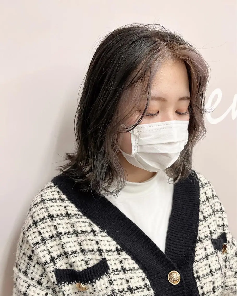 ミディアム カラー ミストバング ブリーチ フェイスフレーミング 【美髪を叶える】中谷 彰宏(アキ)のヘアスタイル
