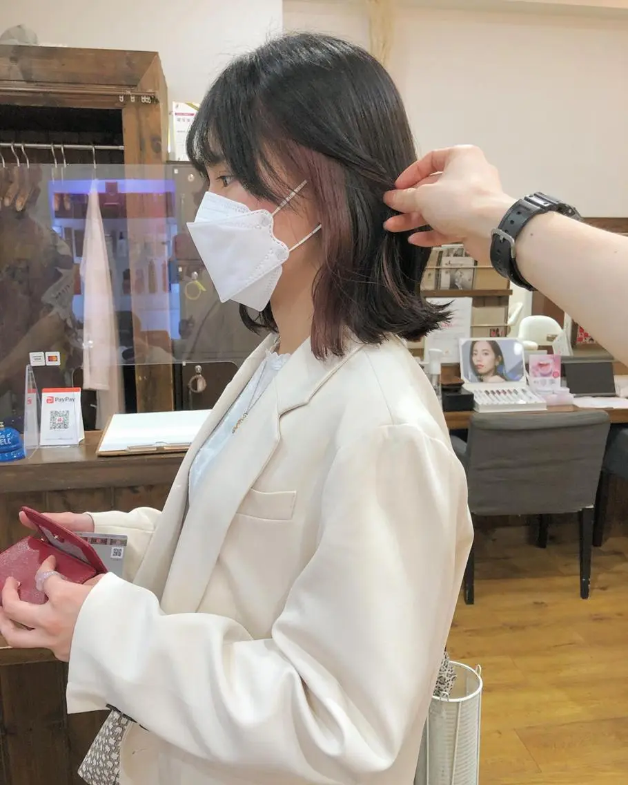 カラー アッシュ ブリーチ ダブルカラー グラデーションカラー グレージュ 🌈ハイトーン/ ワタル🌈のヘアスタイル