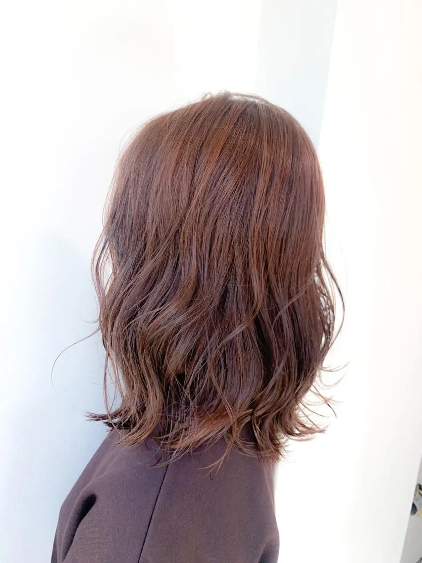 ミディアム カラー ヘアアレンジ 透明感カラー 表参道/さあ や/大人ナチュラルのヘアスタイル