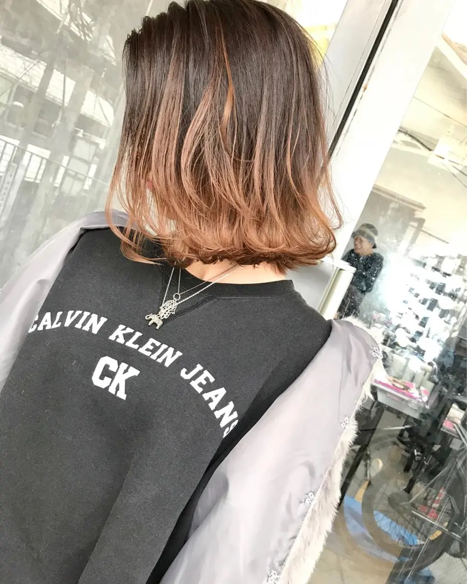 ミディアム カラー バレイヤージュ レイヤーカット TOMOYA/ ショート、レイヤーのヘアスタイル