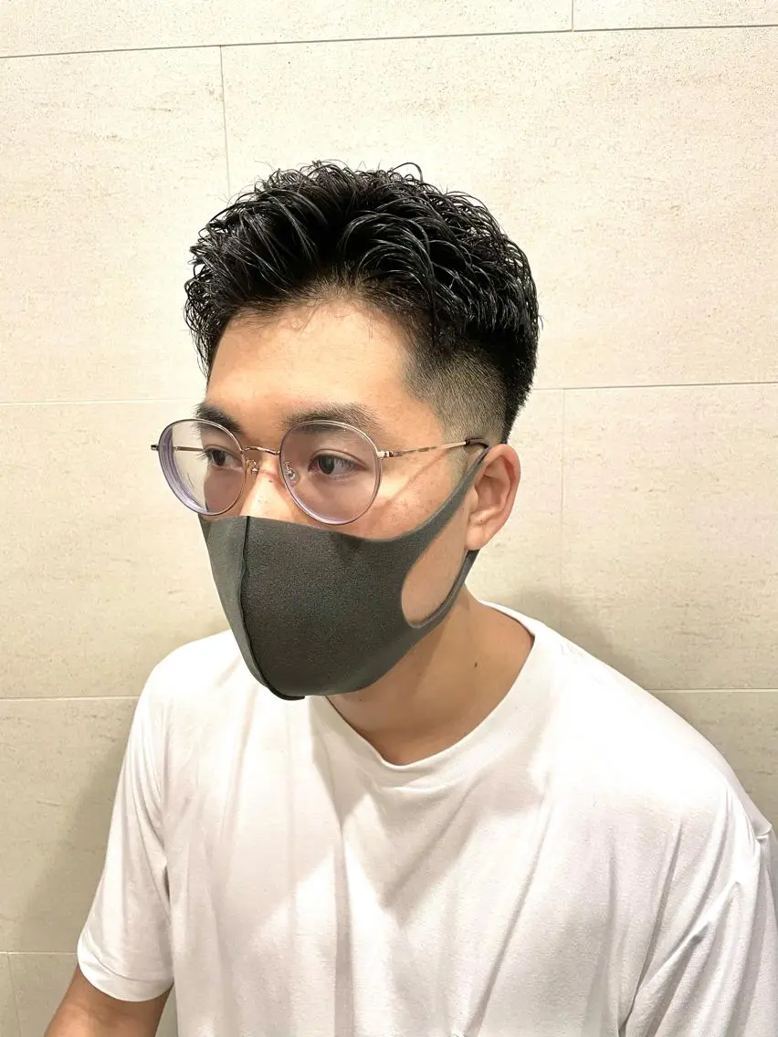 ショート メンズ アップバング フェードカット カット ヘアセット メンズカット特化💈 遠山泰輝のヘアスタイル