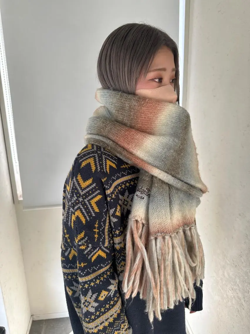ショート カラー 前下がりボブ ショートボブ ベージュカラー ダブルカラー イヤリングカラー ➖石江 雷蔵➖のヘアスタイル