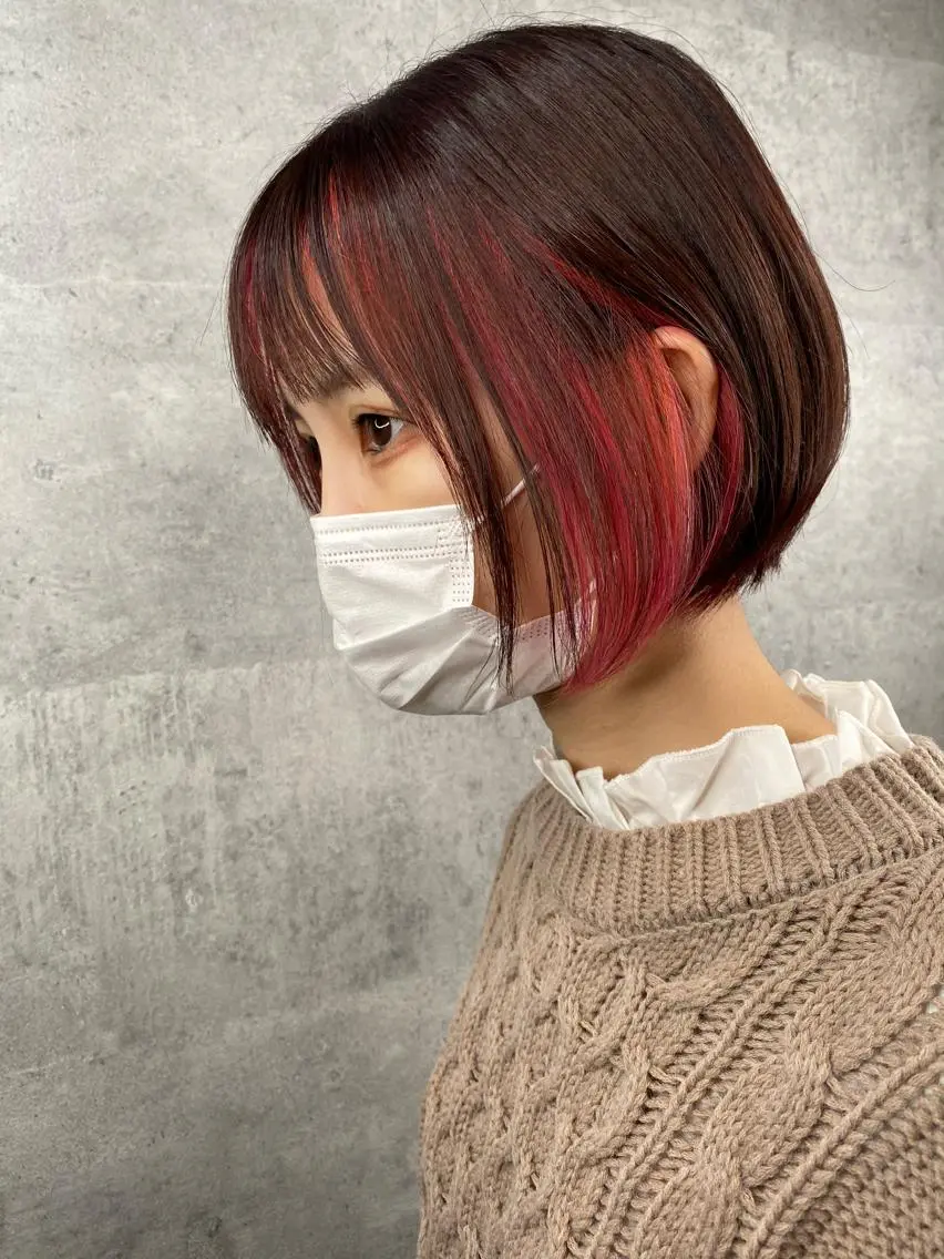 ショート ミストバング 和泉市フルール 吉田　瞬也のヘアスタイル