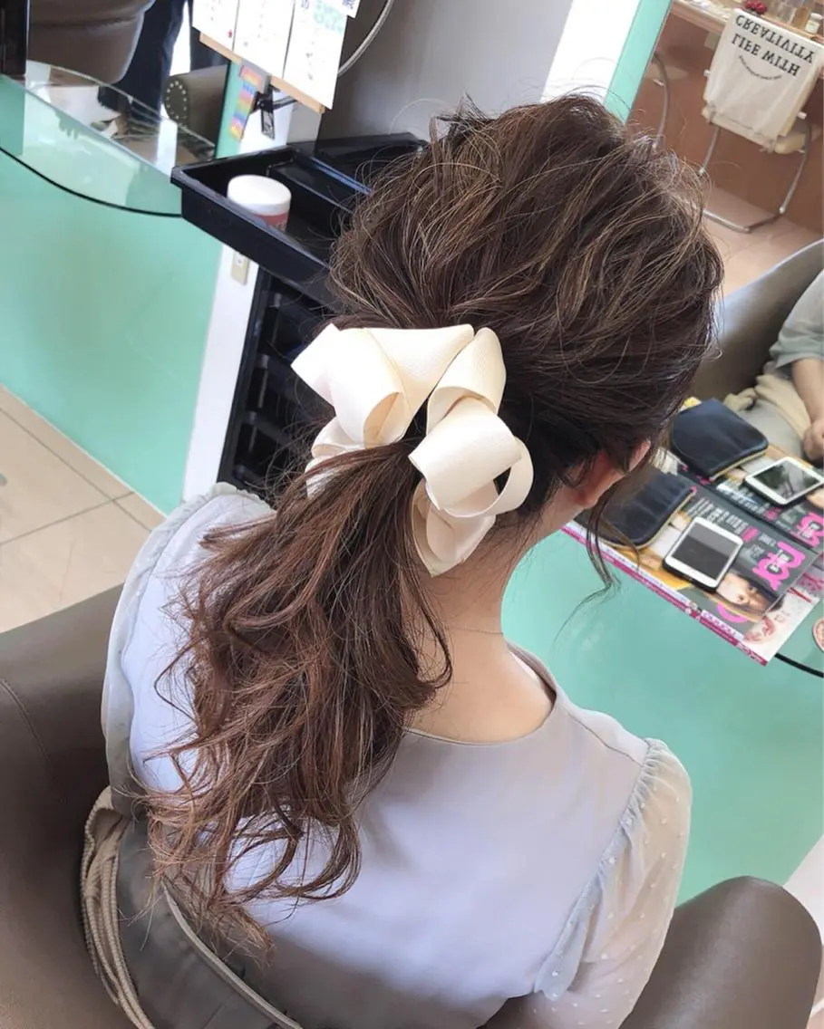 セミロング ヘアセット 松田 みのりのヘアスタイル