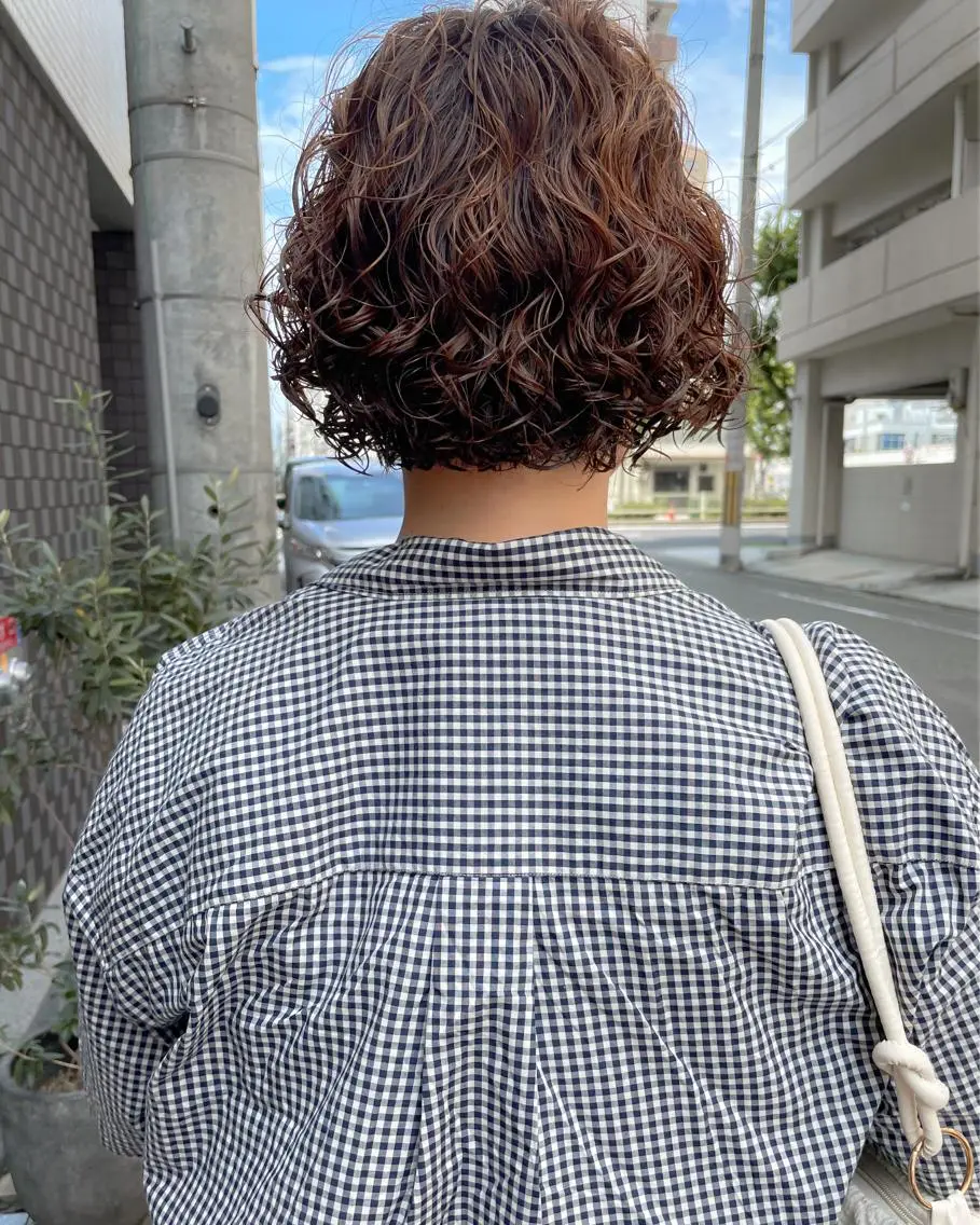 ショート パーマ やまさきえりこ ニュアンスパーマのヘアスタイル