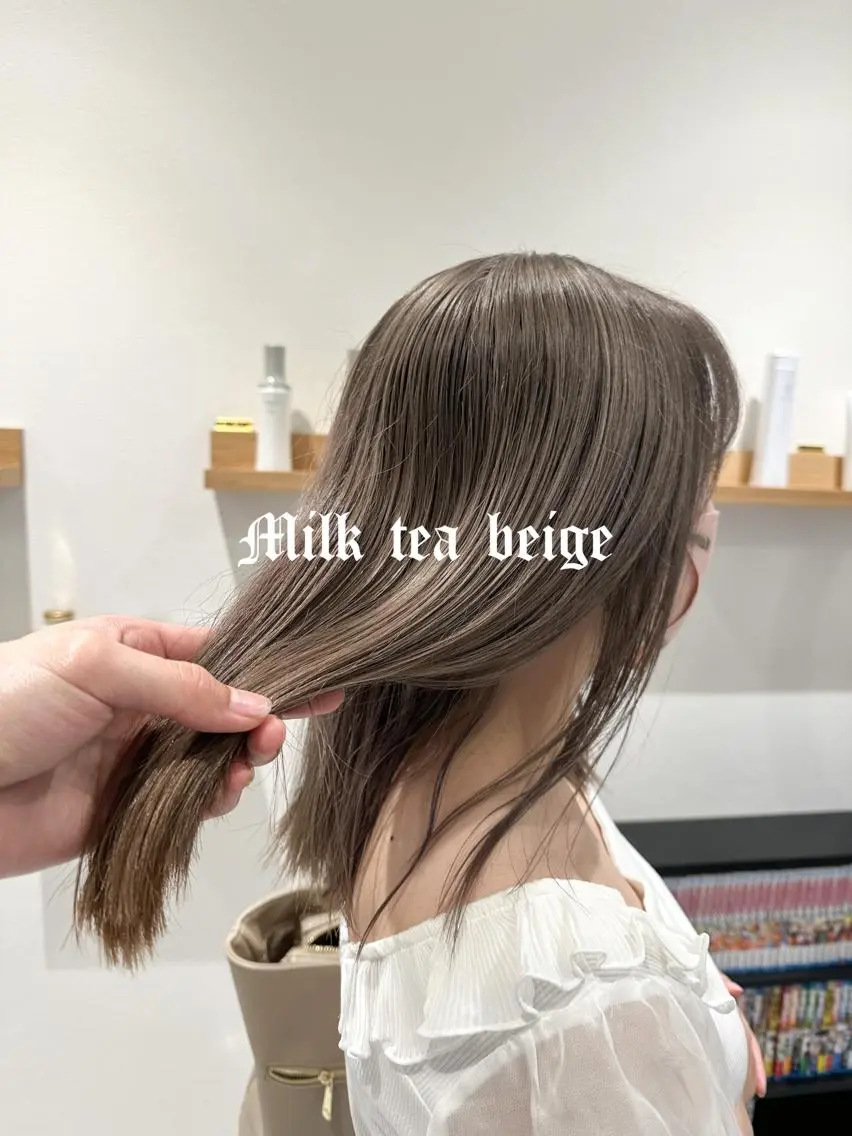 ミディアム カラー ベージュカラー ブリーチ ヘアカラー トリートメント メンズパーマ特化 🌟Gakutoのヘアスタイル