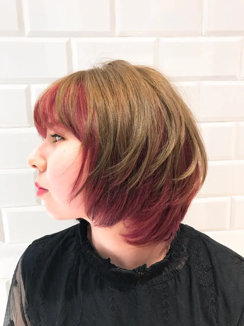 カラー クロスパーマ松永裕久 似合わせカットのヘアスタイル