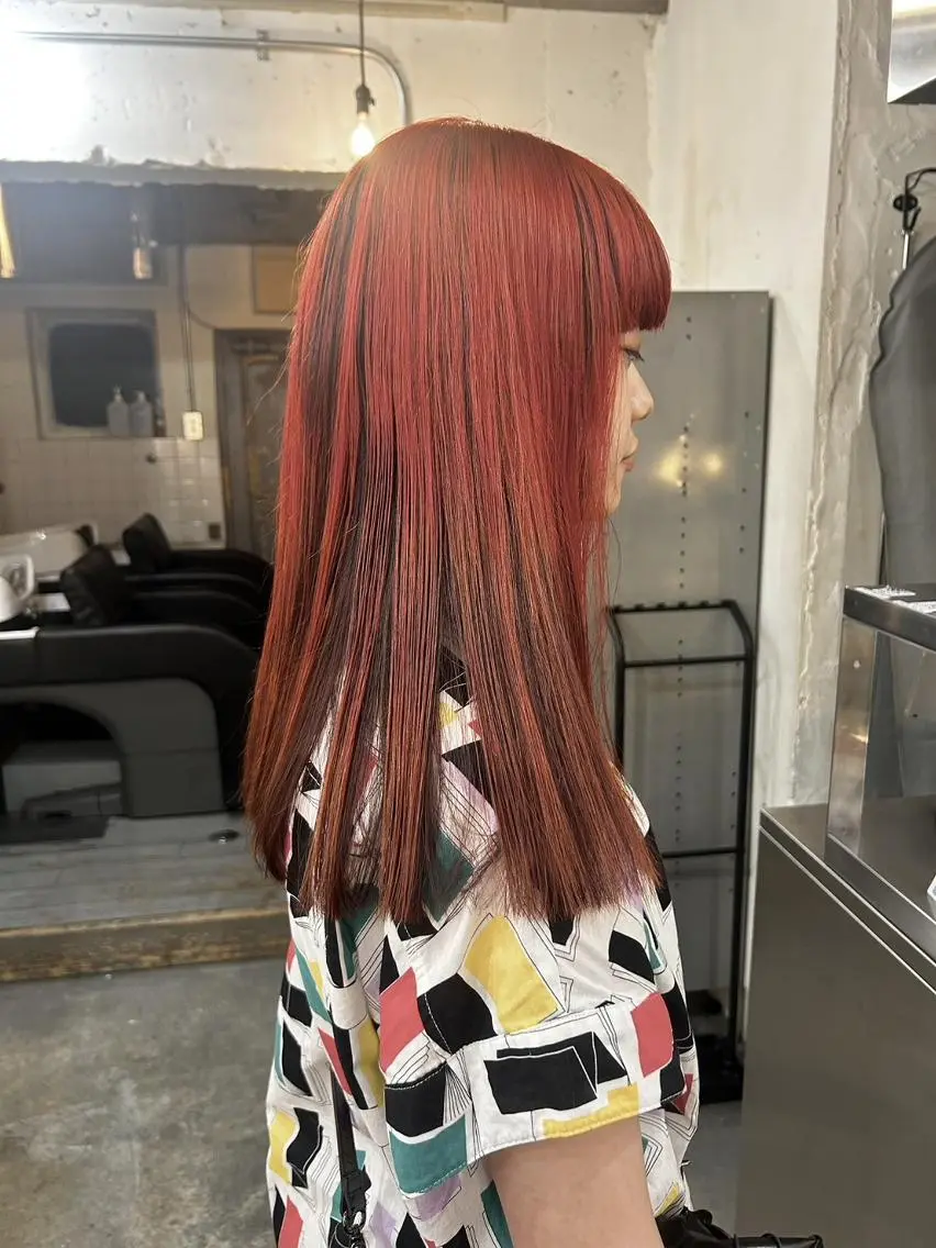 ロング カラー カット ヘアカラー トリートメント 🌼U24 ヘアデザインラボのヘアスタイル