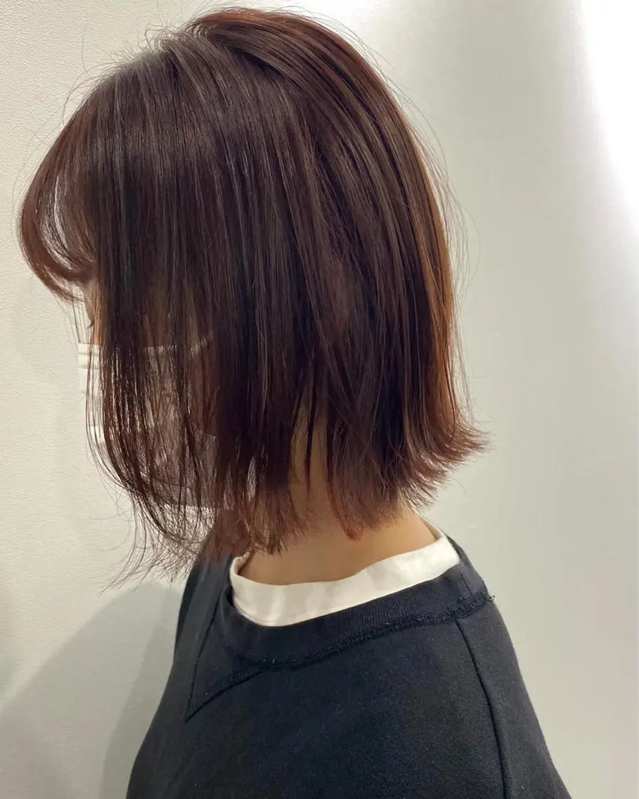 ショート カラー ブラウンカラー 稲垣 優奈のヘアスタイル