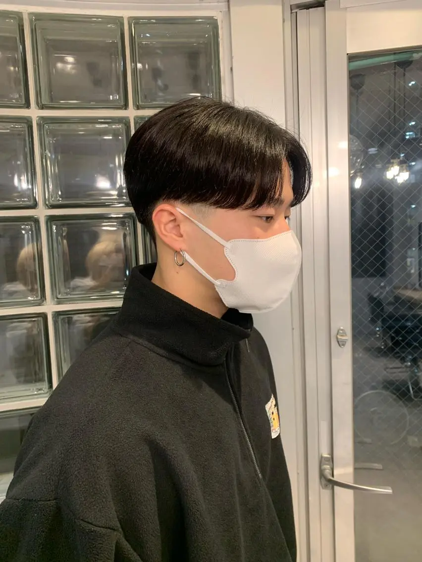 メンズ センターパート カット クレハ :)のヘアスタイル