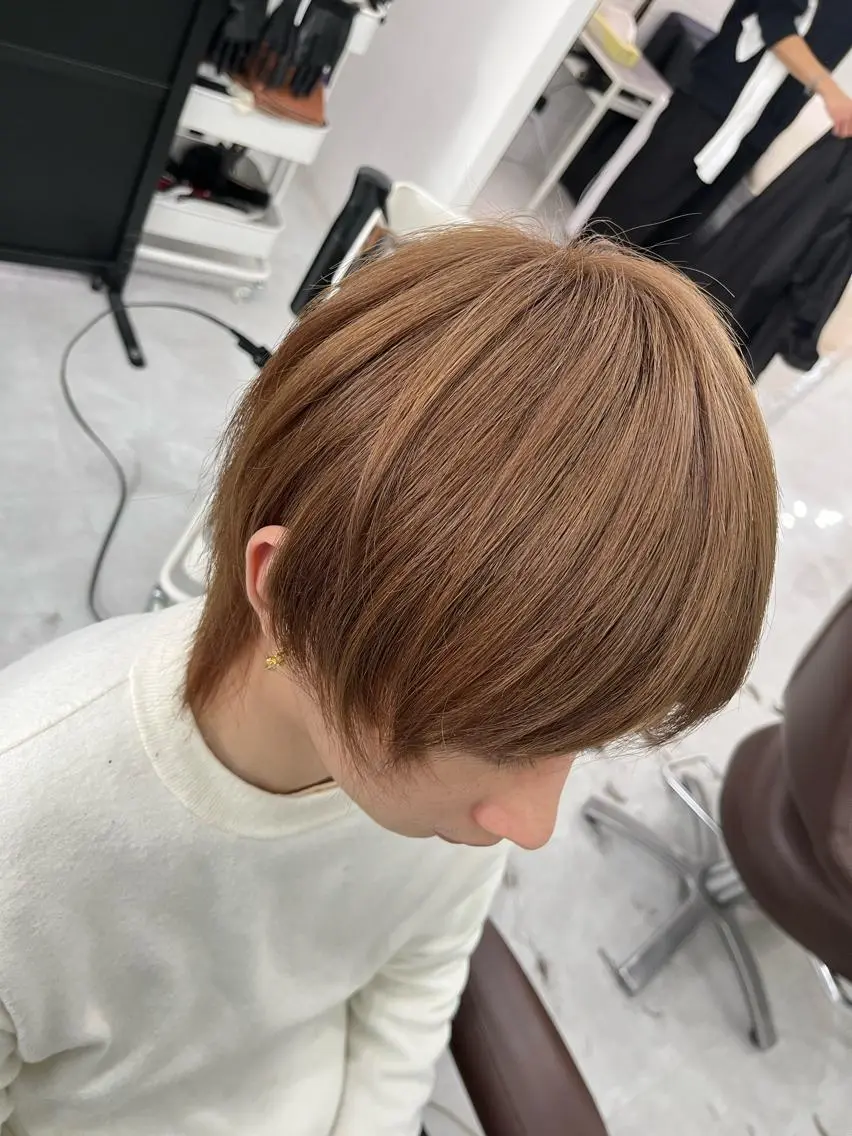 カラー メンズ ブラウンカラー メンズカットカラー 心斎橋/松平和樹のヘアスタイル