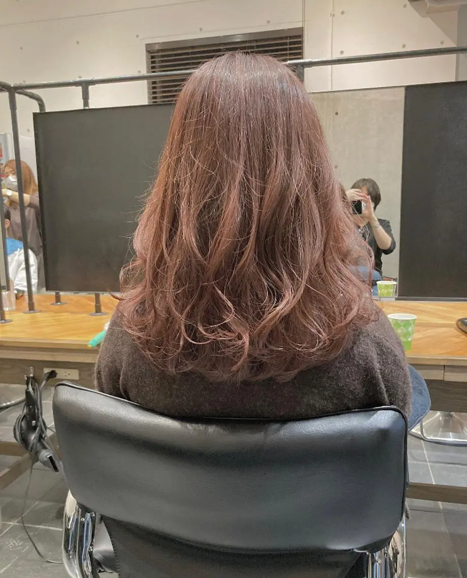 セミロング カラー カット ヘアカラー トリートメント はまべ です☆のヘアスタイル