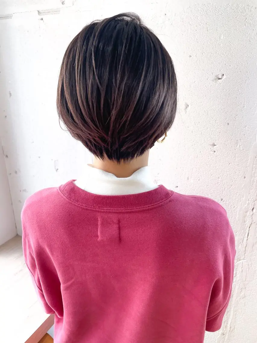 ショート ヘアカラー トリートメント ショート✨ボブ✨代表 新田見美仁のヘアスタイル