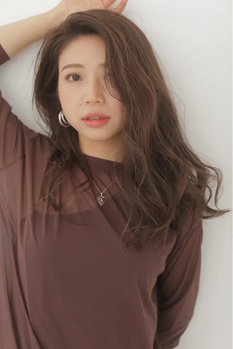セミロング カット ヘアカラー トリートメント 透明感韓国ヘア♡ みつきのヘアスタイル