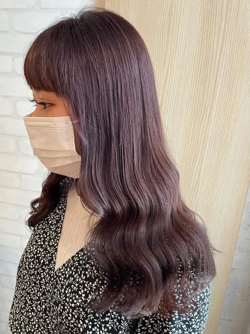 セミロング ヘアカラー トリートメント 🦄艶カラー×韓国 NANA💎🐬のヘアスタイル